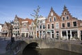 Canal and historic houses in the Netherlands