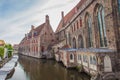 Canal and house in Bruges, Belgium