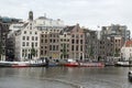 Canal Houses Along The Amstel River At Amsterdam The Netherlands 4-9-2022 Royalty Free Stock Photo