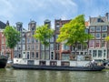 Dutch canal houses in Amsterdam during the day