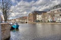 Canal in Leiden, Holland