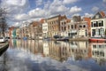Canal in Leiden, Holland Royalty Free Stock Photo