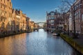 canal in Leiden Royalty Free Stock Photo