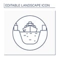 Canal line icon