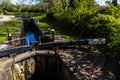 Canal Lock from above at Lapworth, UK Royalty Free Stock Photo