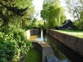 Canal and lock in Bornem Royalty Free Stock Photo