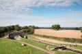 Canal Lock and Bridge View Royalty Free Stock Photo