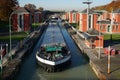 Canal lock in Hannover Germany Royalty Free Stock Photo