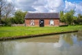 Canal lock house on the Grand Union canal