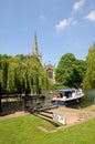 Canal lock on River Avon, Stratford-upon-Avon. Royalty Free Stock Photo