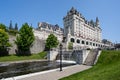 Canal locks in front of the Fairmont Chateau Laurier Hotel in Ottawa, Ontario, Canada Royalty Free Stock Photo