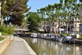 Canal at Narbonne in France Royalty Free Stock Photo