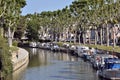 Canal at Narbonne in France Royalty Free Stock Photo