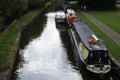 Canal narrow boats moored