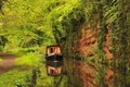 Canal narrowboat, summer