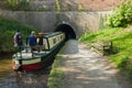 Canal Narrowboat and Tunnel