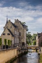 Canal and old house in the center of Valkenburg