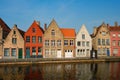 Canal and old houses. Bruges Brugge, Belgium Royalty Free Stock Photo