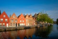 Canal and old houses. Bruges Brugge, Belgium Royalty Free Stock Photo