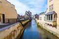 Canal in the old town of Valkenburg, Netherlands