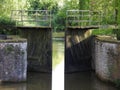Canal and old water lock Royalty Free Stock Photo