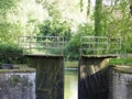 Canal and old water lock Royalty Free Stock Photo