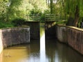 Canal and old water lock Royalty Free Stock Photo