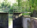 Canal and old water lock Royalty Free Stock Photo