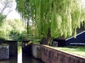 Canal and old water lock Royalty Free Stock Photo