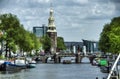 Canal Oudeschans in Amsterdam, Netherlands