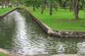 Canal in Park beautiful and reflect the shadow in the water