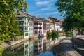 Canal in Petite France area, Strasbourg Royalty Free Stock Photo