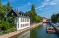 Canal in Petite France area, Strasbourg Royalty Free Stock Photo