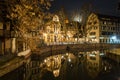 Canal in Petite France area, Strasbourg Royalty Free Stock Photo