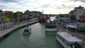 The Canal Port of Bellaria Igea Marina in the Romagna Riviera, Italy