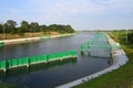 The canal of the Przegalina sluice Royalty Free Stock Photo