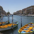 Canal Royal in the coastal town of Sete - South of France Royalty Free Stock Photo