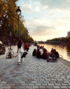 Canal saint martin, chic and hippy district in the nineteenth of Paris, France