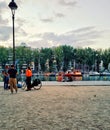 Canal saint martin, chic and hippy district in the nineteenth of Paris, France