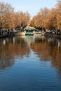 Canal Saint Martin, Paris. Royalty Free Stock Photo