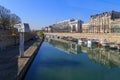 Canal Saint-Martin, Paris from Bastille Royalty Free Stock Photo
