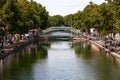 The Canal Saint-Martin in Paris Royalty Free Stock Photo