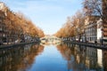 Canal Saint Martin, Paris. Royalty Free Stock Photo