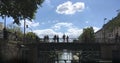 Canal Saint-Martin, Paris, 2017. Royalty Free Stock Photo