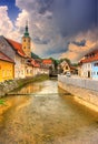 Canal in Samobor, Croatia Royalty Free Stock Photo