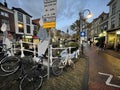 Canal scene in Delft, The Netherlands