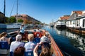 Canal sightseeing tour along the canals in Copenhagen, Denmar