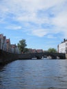 Canal in a sunny day, Brugge Royalty Free Stock Photo