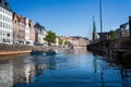 Canal tourboat on sightseeing trip on canal in Copenhagen, Denmark Royalty Free Stock Photo