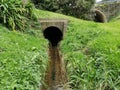 Canal tunnel surrounded with greenery Royalty Free Stock Photo